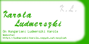 karola ludmerszki business card